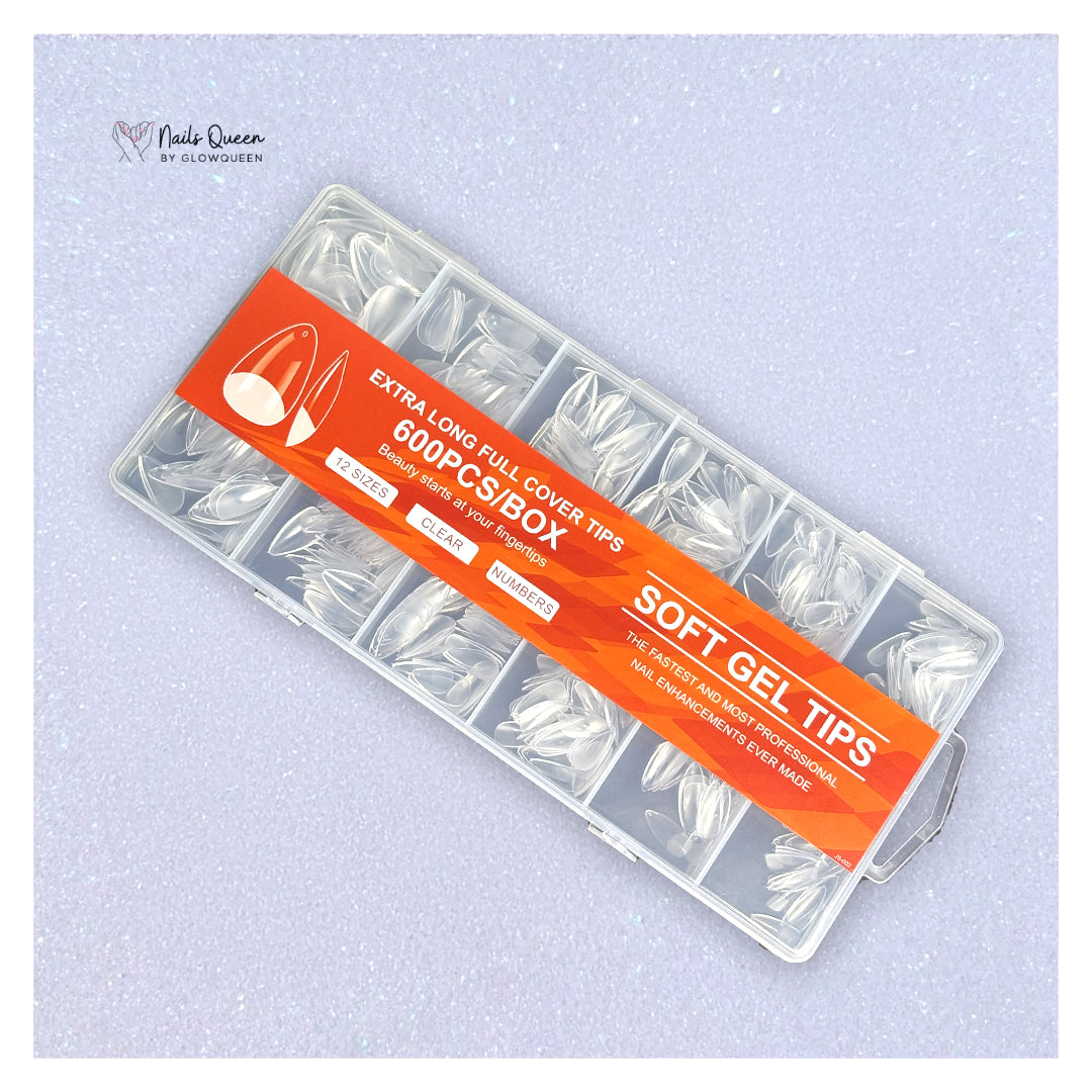 Small Almond Pointy Soft Gel Tip Nail Box