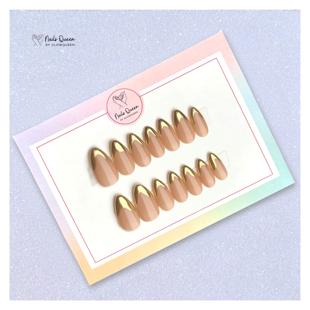 Chrome tips Custom Handmade Nails