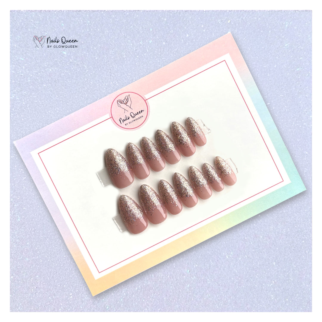 Glitter Ombre Custom Handmade Nails