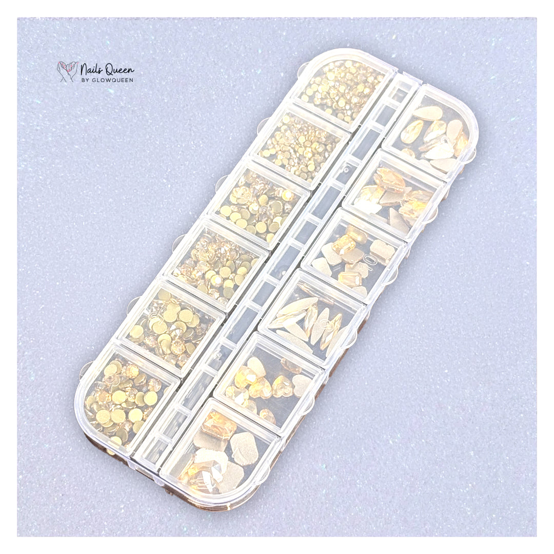 Golden Rhinestones Grip for Nail Art