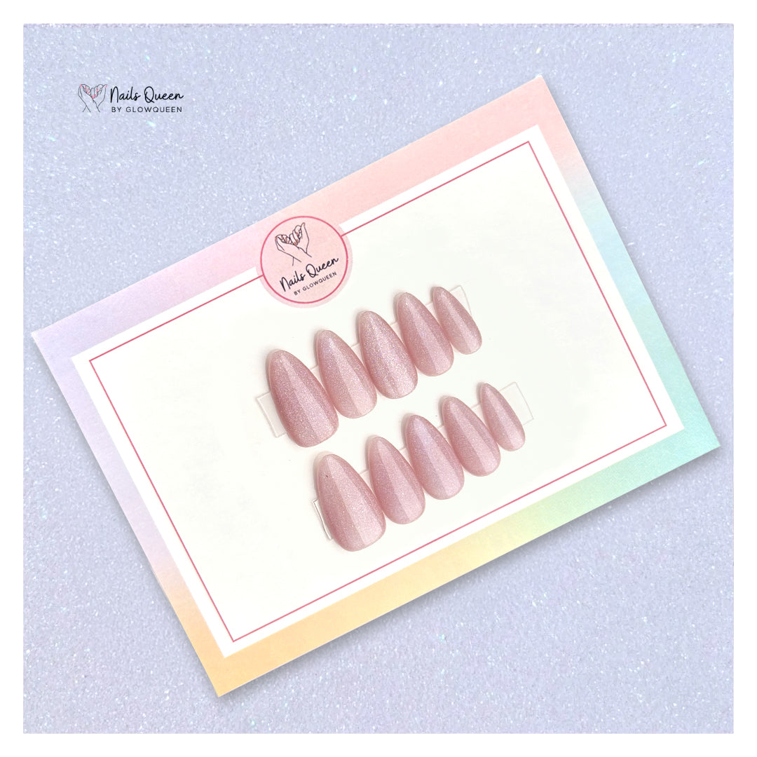 Holographic Cat Eye Custom Handmade Nails