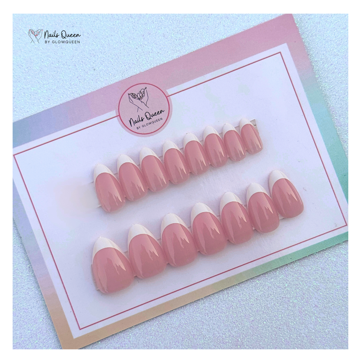 Round White Tips Gel Nails