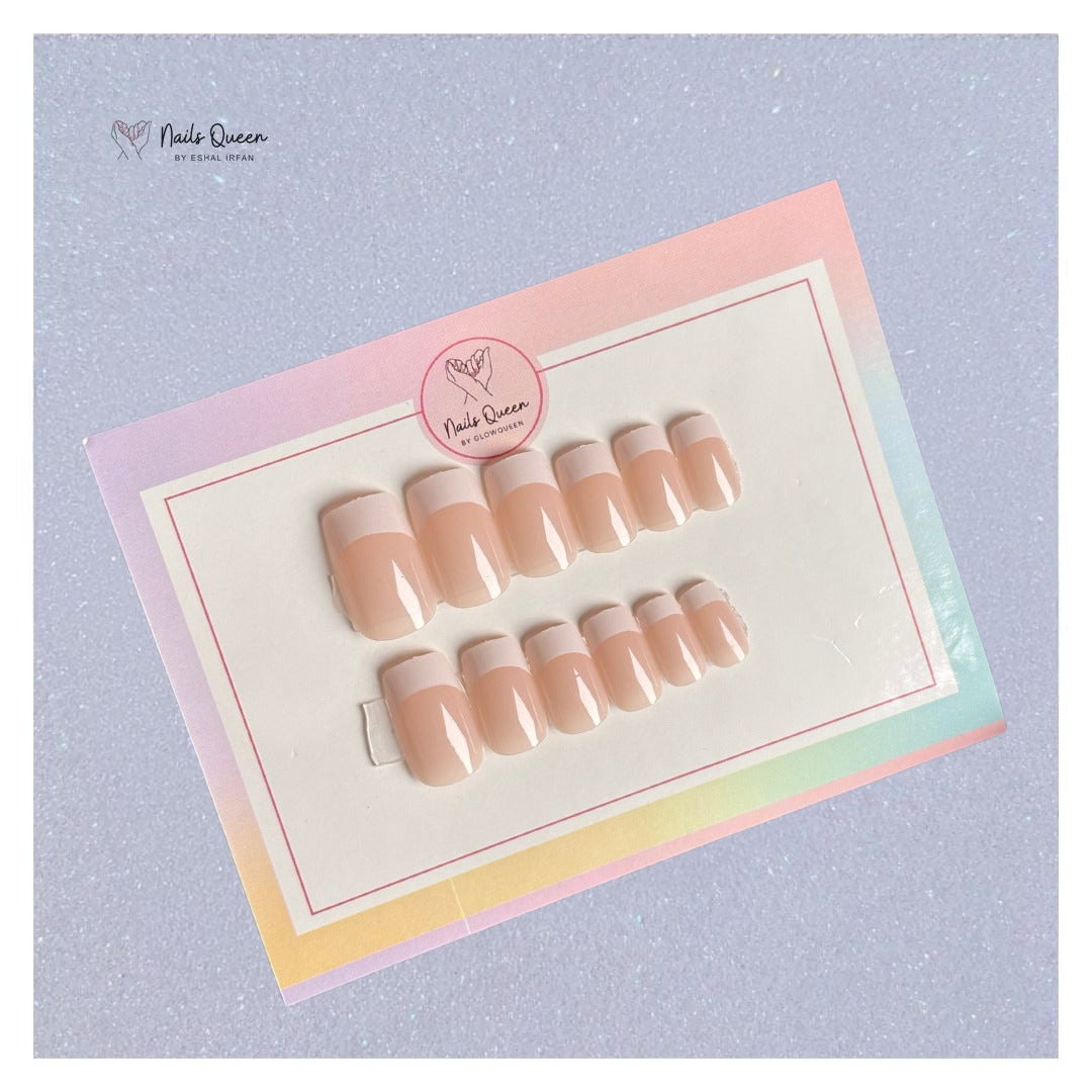 French Square Synthetic Press-On Nails