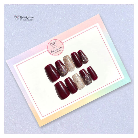 Sparkling Wine Custom Handmade Nails