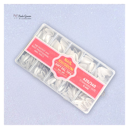Small Almond Soft Gel Nail Tips Box - 420/360  pieces