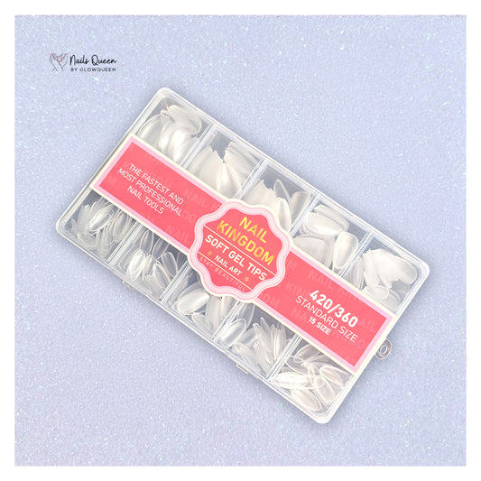 Small Almond Soft Gel Nail Tips Box - 420/360  pieces