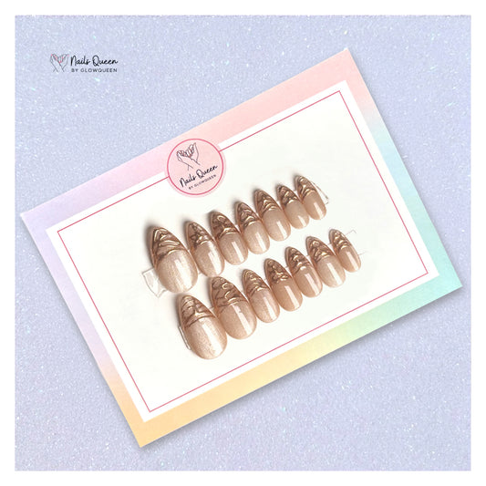 Crystal Chrome Custom Handmade Nails