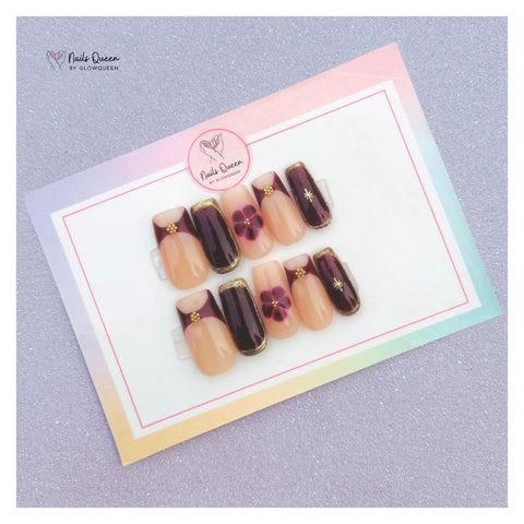 Velvet Blossom Custom Handmade Nails
