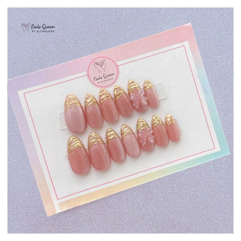 Cat Eye Chrome Tips Custom Handmade Nails