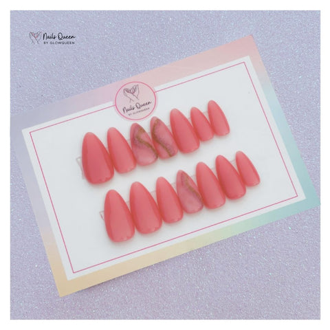 Painted Pink Custom Handmade Nails