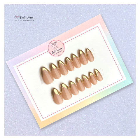 Chrome tips Custom Handmade Nails