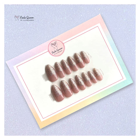 Glitter Ombre Custom Handmade Nails