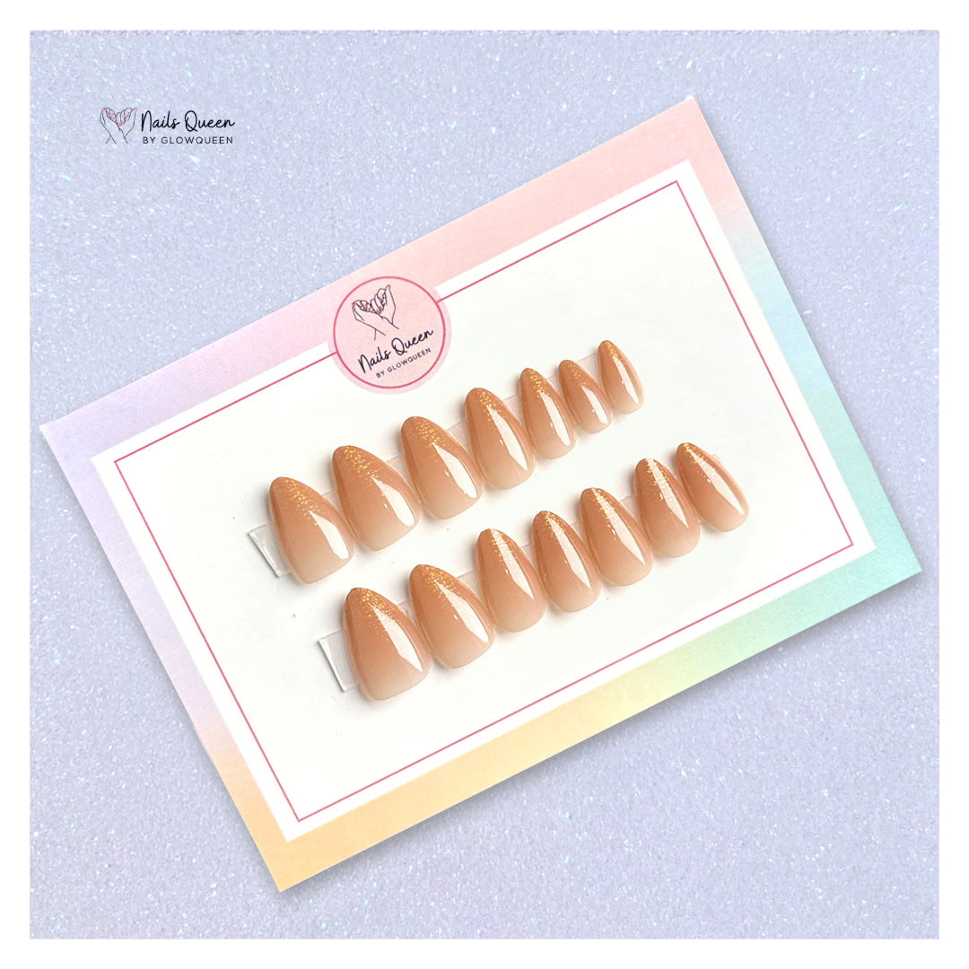 Glitter Ombre Synthetic Press-on Nails