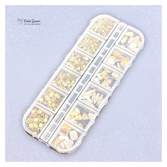 Golden Rhinestones Grip for Nail Art