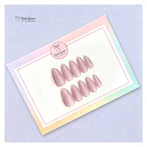 Holographic Cat Eye Custom Handmade Nails