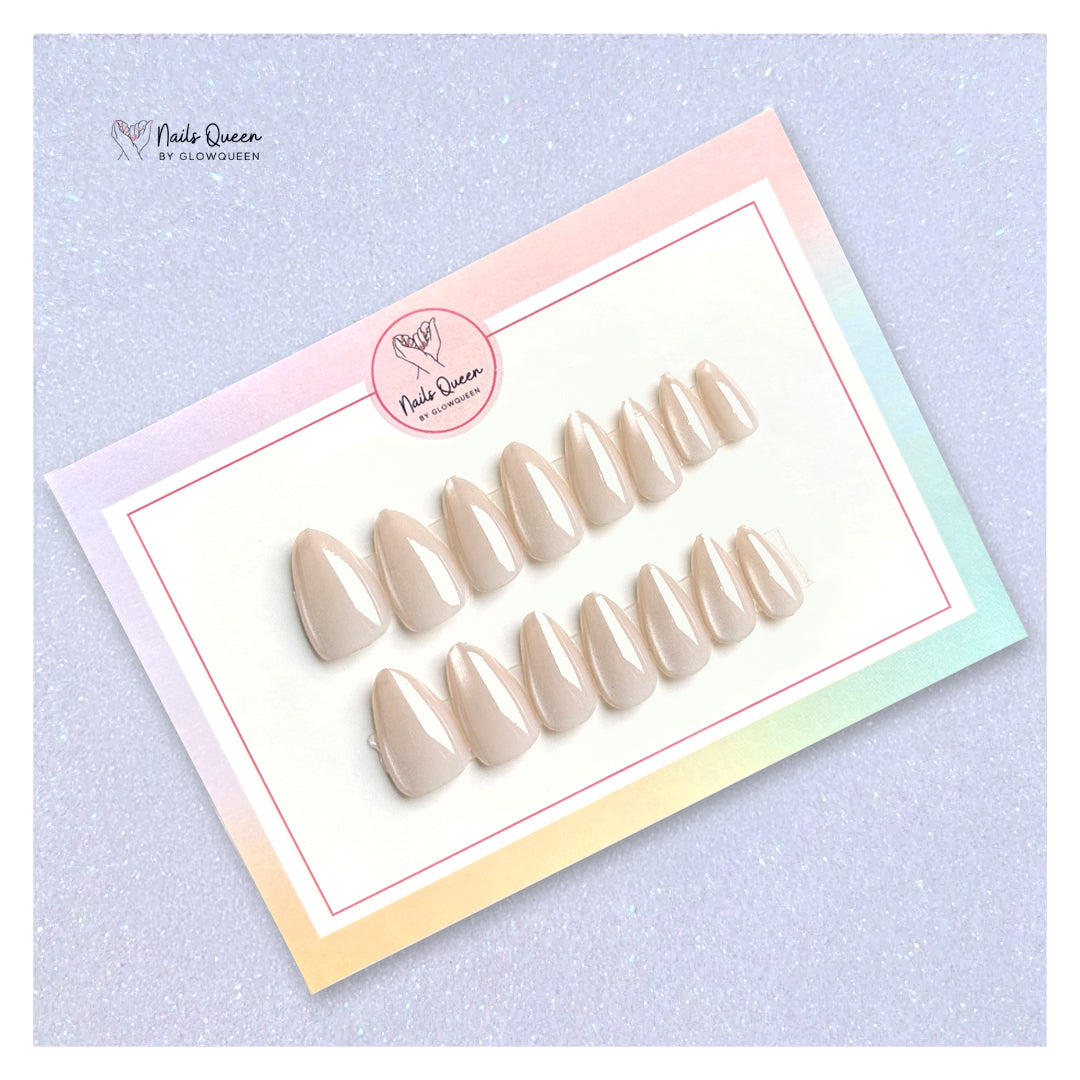Silver CatEye Synthetic Press-on Nails
