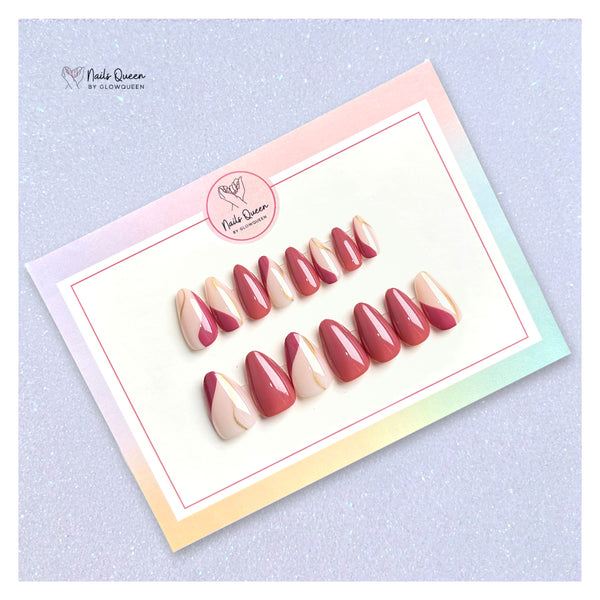 Solid Swirl Synthetic Press-on Nails