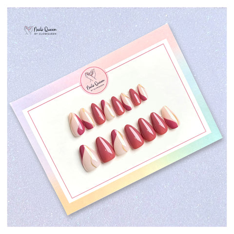 Solid Swirl Synthetic Press-on Nails