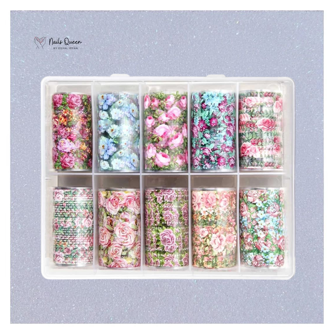 Flower Foils for Nail Art