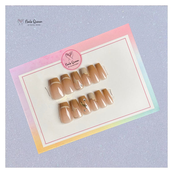 Brown Luxe Synthetic Press-On Nails