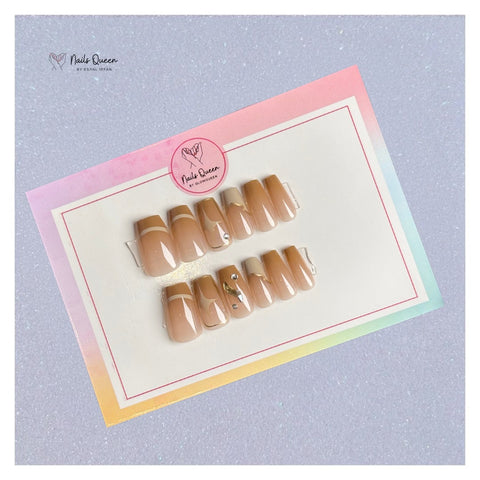 Brown Luxe Synthetic Press-On Nails