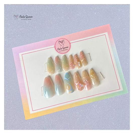 Fairy Almond Synthetic Press-On Nails