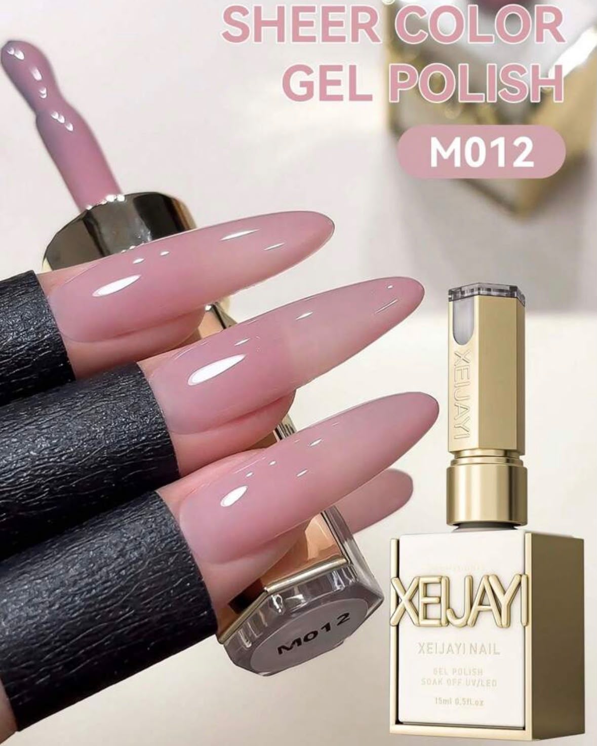 XEIJAYI Sheer Pink Gel Polish Shade M012