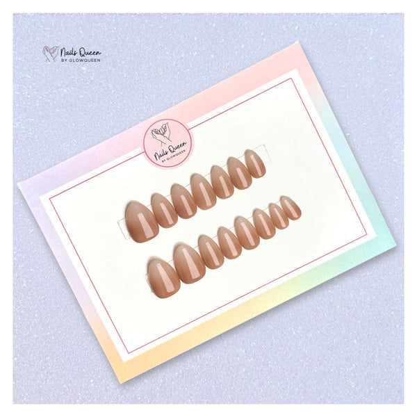Brown Ombre Custom Handmade Nails