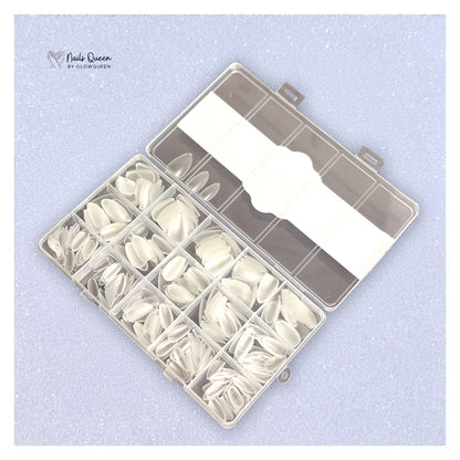 Small Almond Soft Gel Nail Tips Box - 420/360  pieces